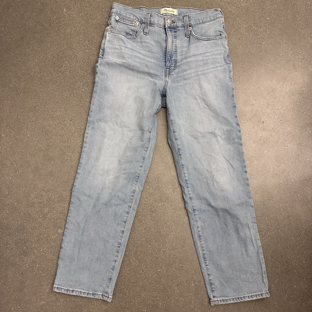 Madewell The Perfect Vintage Straight Womens 28P Jean Light Wash High Rise Y2K